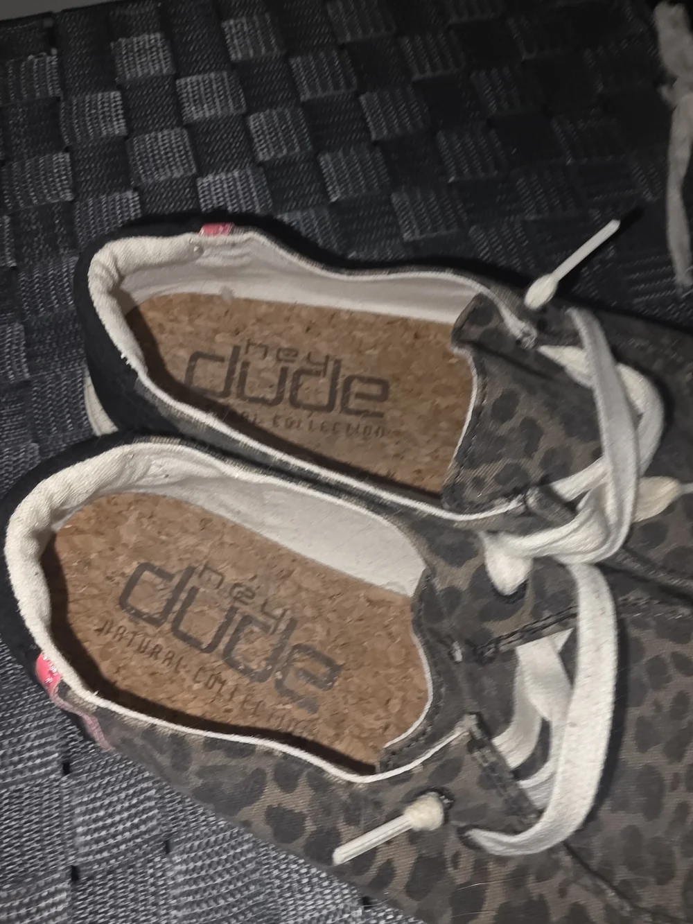 HEY DUDE Leopard Print Canvas Casual Sneakers - Brown